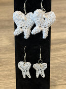 Glitter Tooth Stud Earrings: Hypoallergenic Dental Jewelry