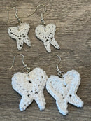 Glitter Tooth Stud Earrings: Hypoallergenic Dental Jewelry