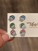 Scrub Hat Tooth Earrings, Tooth Stud Earrings, Tooth Earrings, Dental Earrings, Dental Assistant Earrings, Dental Hygienist Earrings