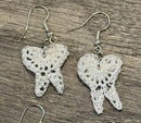 Glitter Tooth Stud Earrings: Hypoallergenic Dental Jewelry