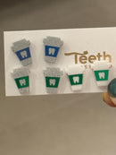 Coffee Cup Dental Earrings