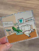 Mrs Flossy Whitening Shop Sticker