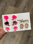Pink Tooth Earrings