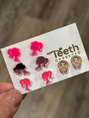 Pink Tooth Earrings