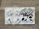 Dental Earrings, Teeth Earrings, Tooth Earrings, Glitter Tooth Earrings, Dental Hygiene Gift Dental Assistant, Dental Graduation