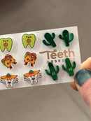 Avocado Taco Tooth Earrings: Dental Hygienist Fiesta Gift