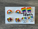 Rainbow Dental Earrings