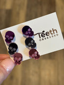Dental Mirror Skull Earrings