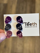 Dental Mirror Skull Earrings