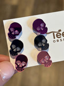 Dental Mirror Skull Earrings