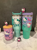 Dental Kitty Topper 40oz Tumbler & Pink Coffee Mug Set
