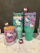 Dental Kitty Topper 40oz Tumbler & Pink Coffee Mug Set