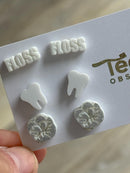 Tooth, Molar & Floss Earring Trio: Dentist Hygienist Gift
