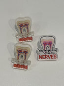 Getting On My Nerves Pin | Funny Dental Enamel Pin | Dental Assistant & Hygienist Gift | Dentist Lapel Pin | Tooth Humor Badge