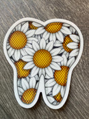 Daisy Tooth Sticker | Cute Dental Sticker | Dental Assistant & Hygienist Gift | Tooth Flower Decal | Dentist Laptop Water Bottle Sticker
