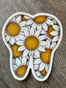 Daisy Tooth Sticker | Cute Dental Sticker | Dental Assistant & Hygienist Gift | Tooth Flower Decal | Dentist Laptop Water Bottle Sticker