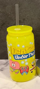 Dental Sponge Starfish Sea Tumbler – 40oz Stainless Steel with Handle & Straw