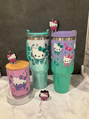 Dental Kitty Topper 40oz Tumbler & Pink Coffee Mug Set