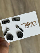 Dental Earring Trio: Smile, Mirror, & Molar Tooth Studs