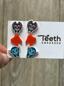 Swimming Tooth Earring and Sticker Combo