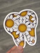 Daisy Tooth Sticker | Cute Dental Sticker | Dental Assistant & Hygienist Gift | Tooth Flower Decal | Dentist Laptop Water Bottle Sticker