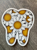 Daisy Tooth Sticker | Cute Dental Sticker | Dental Assistant & Hygienist Gift | Tooth Flower Decal | Dentist Laptop Water Bottle Sticker