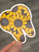 Sunflower Tooth Sticker | Cute Dental Sticker | Dental Assistant Hygienist Gift | Tooth Flower Decal | Dentist Laptop & Water Bottle Sticker