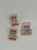 Getting On My Nerves Pin | Funny Dental Enamel Pin | Dental Assistant & Hygienist Gift | Dentist Lapel Pin | Tooth Humor Badge