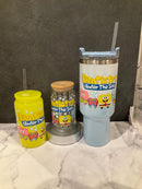 Dental Sponge Starfish Sea Tumbler – 40oz Stainless Steel with Handle & Straw