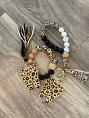 Leopard Print Tooth Keychain: Dental Assistant Gift