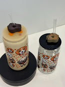 Doggie Glass with Tooth Straw Topper – Cute Pet & Dental Cup | Gift for Dental Assistants, Hygienists, Students Dog Lovers