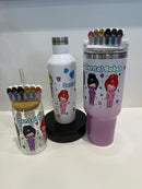 Dental Babe Tooth Tumblers & Glasses w/ Straw Topper – Cute Dental Assistant, Hygienist Dentist Drinkware Gift | Teeth Obsessed