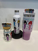 Dental Babe Tooth Tumblers & Glasses w/ Straw Topper – Cute Dental Assistant, Hygienist Dentist Drinkware Gift | Teeth Obsessed