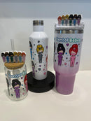 Dental Babe Tooth Tumblers & Glasses w/ Straw Topper – Cute Dental Assistant, Hygienist Dentist Drinkware Gift | Teeth Obsessed