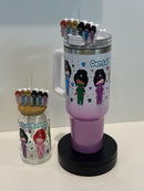 Dental Babe Tooth Tumblers & Glasses w/ Straw Topper – Cute Dental Assistant, Hygienist Dentist Drinkware Gift | Teeth Obsessed