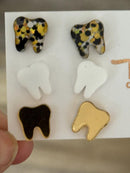 Glitter Dental Earrings, Red Teeth Earrings, Tooth Earrings, Tooth Earrings, Dental Hygiene Gift Dental Assistant, Dental Graduation