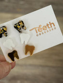 Glitter Dental Earrings, Red Teeth Earrings, Tooth Earrings, Tooth Earrings, Dental Hygiene Gift Dental Assistant, Dental Graduation