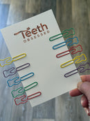 Dental Paper Clips, Tooth Clips, Teeth and Floss Paper Clips, Dental Gifts, Dental Office Gifts, Dental Hygiene Gift