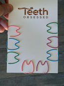 Dental Paper Clips, Tooth Clips, Teeth and Floss Paper Clips, Dental Gifts, Dental Office Gifts, Dental Hygiene Gift