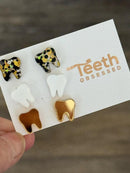 Glitter Dental Earrings, Red Teeth Earrings, Tooth Earrings, Tooth Earrings, Dental Hygiene Gift Dental Assistant, Dental Graduation