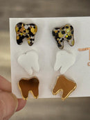 Glitter Dental Earrings, Red Teeth Earrings, Tooth Earrings, Tooth Earrings, Dental Hygiene Gift Dental Assistant, Dental Graduation