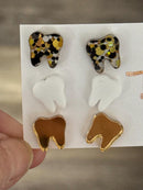 Glitter Dental Earrings, Red Teeth Earrings, Tooth Earrings, Tooth Earrings, Dental Hygiene Gift Dental Assistant, Dental Graduation