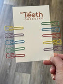 Dental Paper Clips, Tooth Clips, Teeth and Floss Paper Clips, Dental Gifts, Dental Office Gifts, Dental Hygiene Gift