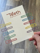 Dental Paper Clips, Tooth Clips, Teeth and Floss Paper Clips, Dental Gifts, Dental Office Gifts, Dental Hygiene Gift