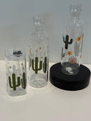 Cactus Bottle and Glass, Dental Assistant Gift | Hygienist Tumbler | Dentist Mug | Tooth Glass Can | Dental Team Gifts | Teeth Cup