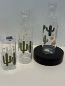 Cactus Bottle and Glass, Dental Assistant Gift | Hygienist Tumbler | Dentist Mug | Tooth Glass Can | Dental Team Gifts | Teeth Cup