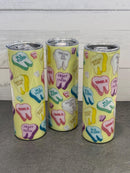 Valentine’s Day Dental Mug and Heart Glass Set | Tooth & Smile Straw Toppers | Dental Gift | Hygienist Assistant Gift | Love Teeth