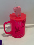 Valentine’s Day Dental Mug and Heart Glass Set | Tooth & Smile Straw Toppers | Dental Gift | Hygienist Assistant Gift | Love Teeth