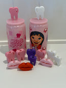 Valentine’s Day Dental Mug and Heart Glass Set | Tooth & Smile Straw Toppers | Dental Gift | Hygienist Assistant Gift | Love Teeth