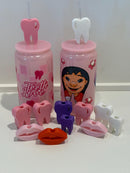 Valentine’s Day Dental Mug and Heart Glass Set | Tooth & Smile Straw Toppers | Dental Gift | Hygienist Assistant Gift | Love Teeth